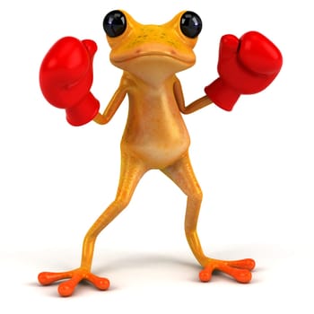 Fun frog - 3D Illustration