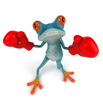 Fun frog - 3D Illustration