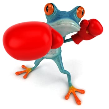 Fun frog - 3D Illustration
