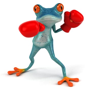 Fun frog - 3D Illustration