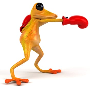 Fun frog - 3D Illustration