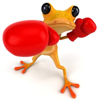 Fun frog - 3D Illustration