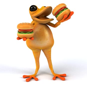Fun frog - 3D Illustration