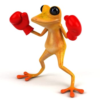 Fun frog - 3D Illustration
