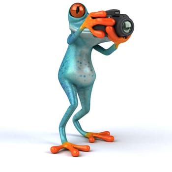 Fun frog- 3D Illustration