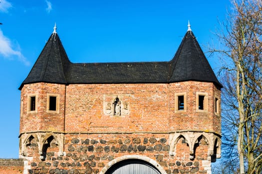 Zons, South Gate in Dormagen-Zons, Niederrhein, North Rhine-Westphalia