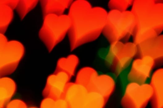 Abstract hearts pattern motion blur. Love and romance background.