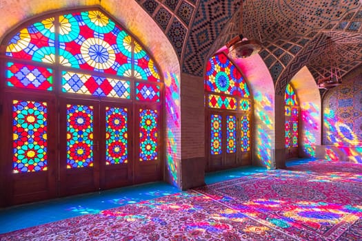 The Nasir al-Mulk Mosque also known as the Pink Mosque is a traditional mosque in Shiraz, Iran. It was built under Qajar rule of Iran. Property release is not needed for this place.
