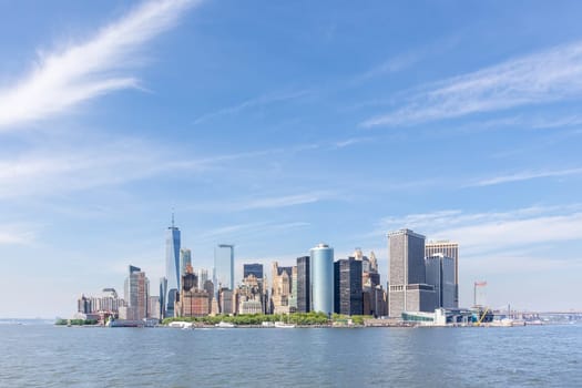 Panoramic view of Lower Manhattan, New York City, USA.