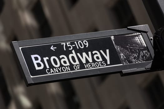 Wall street street sign in New York Ciy, USA.