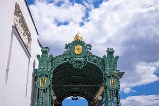 Otto Wagner Hofpavillon Hietzing,underground station with Art Nouveau architecture