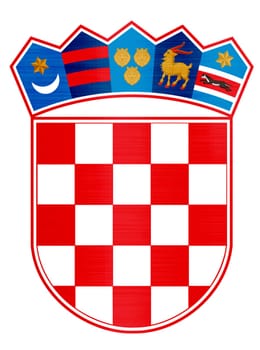 coat of arms Croatia illustration metallic