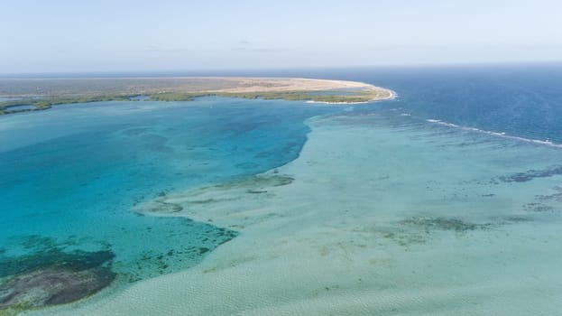 Bonaire island Caribbean sea coast lagoon