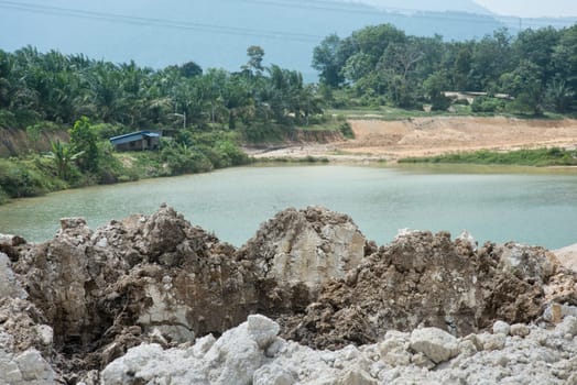 Tailing ponds in Malaysia.