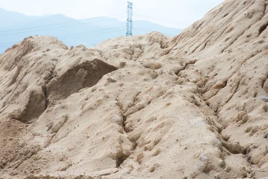 Sand mining activity in Malaysia.