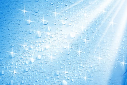 close up shot of rain drops and light.