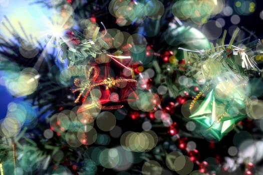 close up shot of a Christmas tree