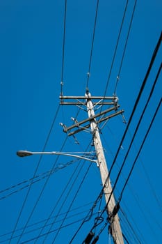 an image of a metal tower of Power Lines