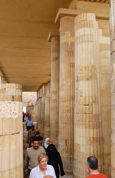 The first hypostyle hall at Saqqara, Egypt