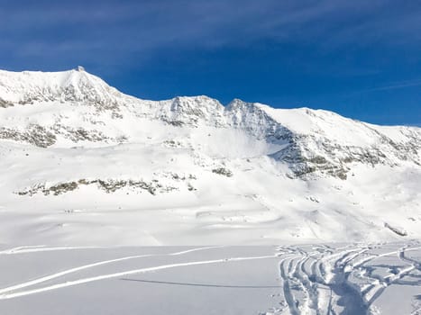 The Alpe d Huez ski domain in the French Alps