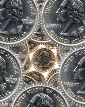 conceptual background image of us currency