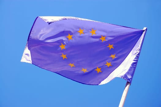 The European Flag with 12 gold stars