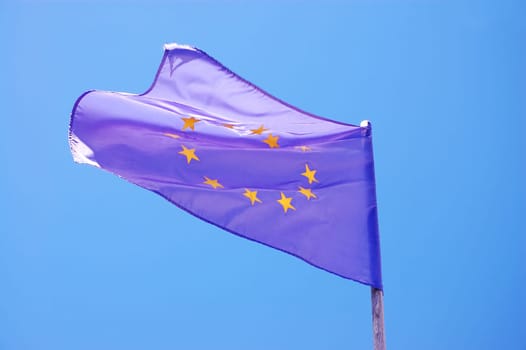 The European Flag with 12 gold stars