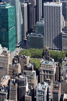 New York City Lower Manhattan Aerial panoramic view, NYC