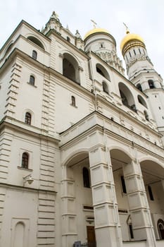 The Ivan the Great Bell Tower, inside the Kremlin, in Moscow.