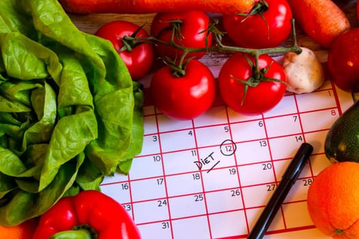 Start diet today eating healthy food.