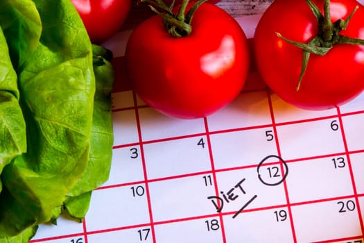Start diet today eating healthy food.