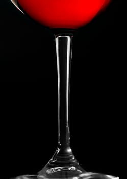 Abstract image showing a wine glass with red wine