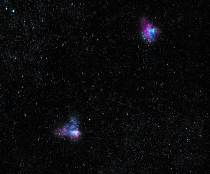 M16 and M17 (Eagle and Omega Nebulae) shot at a focal length of 200mm.