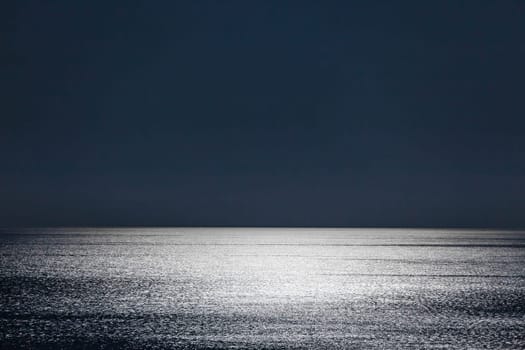 The Moonlight gives a sparkleto the calm waters of the Mediterranean Sea