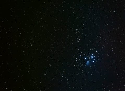 120 second exposure of the Pleiades at a focal length of 200mm