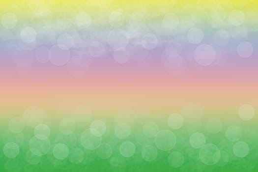 Abstract soft colored rainbow gradient with bubbles bokeh lights. Beautiful texture.