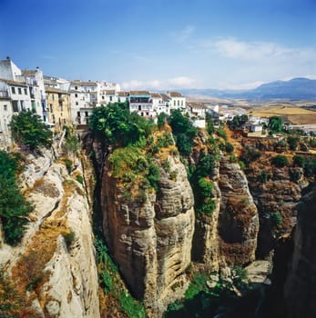 Ronda in Spain build on cliffs