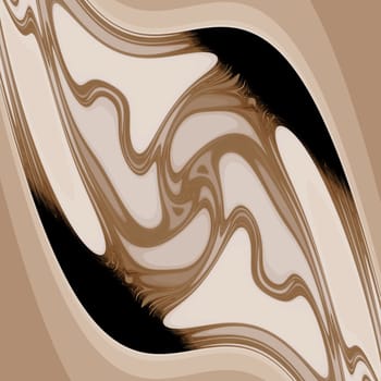 An abstract fractal design representing interweaving swirls with a deco influence.