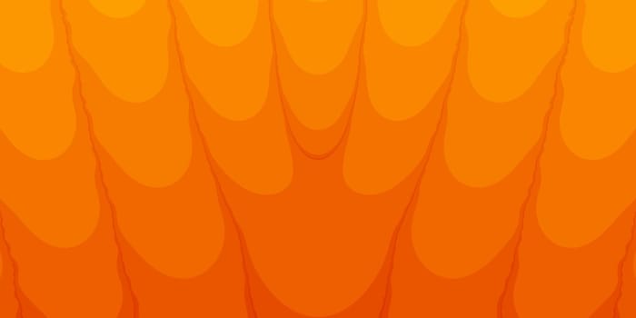 An abstract fractal design representing interweaving swirls in orange colors.