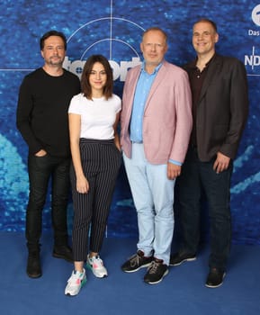 Elmar Fischer,Almila Bagriacik,Axel Milberg,Marco Wiersch,Photocall von dem neuen Tatort,Hotel Grand Elysée Hamburg,12.07.2018