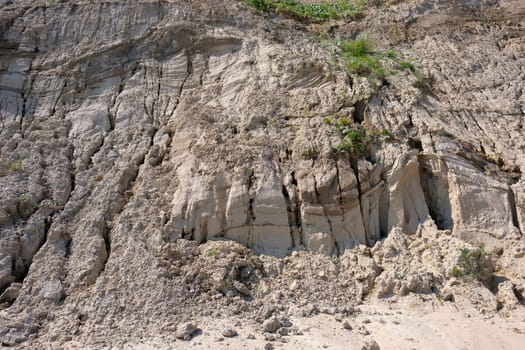 Demolition edge on a steep coast in Schleswig-Holstein