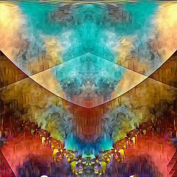 Abstract colorful pattern. 3D rendering