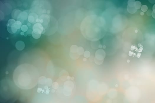 Abstract green bright bokeh background with green and white circles.