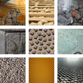 Nine images of different structures
