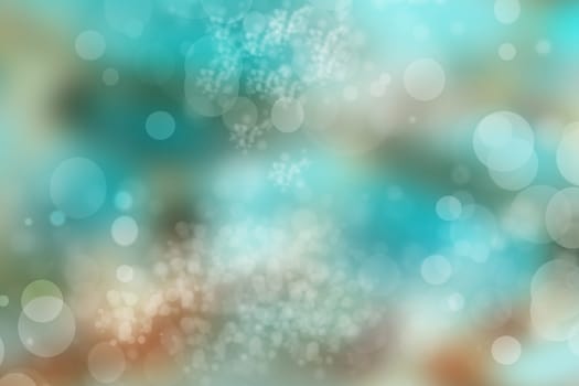 Abstract blue white blurry focus lighting color effects defocused background with colorful circles.