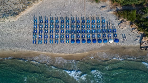 Aerial view of Paradise beach. Thassos Island, Greece