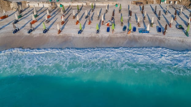 Marble beach (Saliara beach), Thassos Island, Greece. The most beautiful white beach in Greece