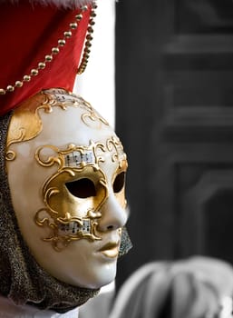 Beautiful Venetian style masks and costumes at the International Carnival of Malta 2009