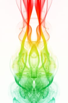 colourful Abstract smoke on white background
