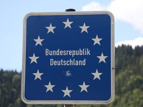 Border sign Federal Republic of Germany
